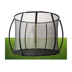 Foto van Inground trampoline 244x203cm met veiligheidsnet zwart