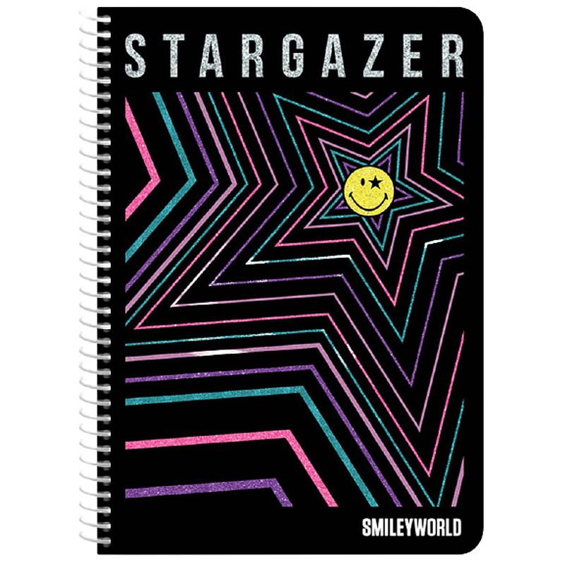 Foto van Smiley notitieboek stargazer 25 x 17 cm papier zwart