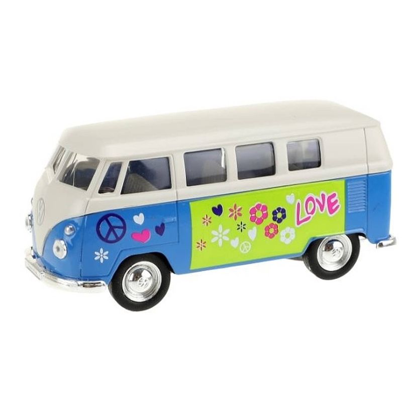 Foto van Toi-toys welly volkswagen bus blauw 10,5 cm
