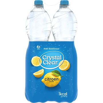 Foto van Crystal clear sparkling lemon multipack fles 4 x 1,5l bij jumbo