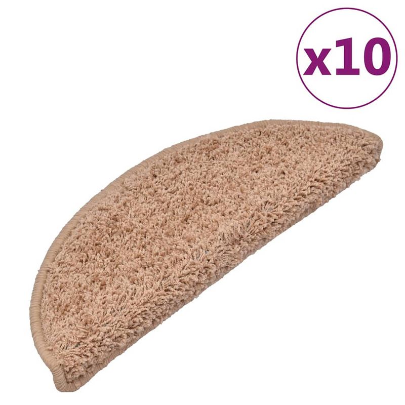 Foto van Vidaxl trapmatten 10 st 65x21x4 cm beige