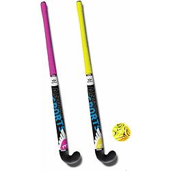 Foto van Angel sports hockeyset - 33 inch - roze/geel
