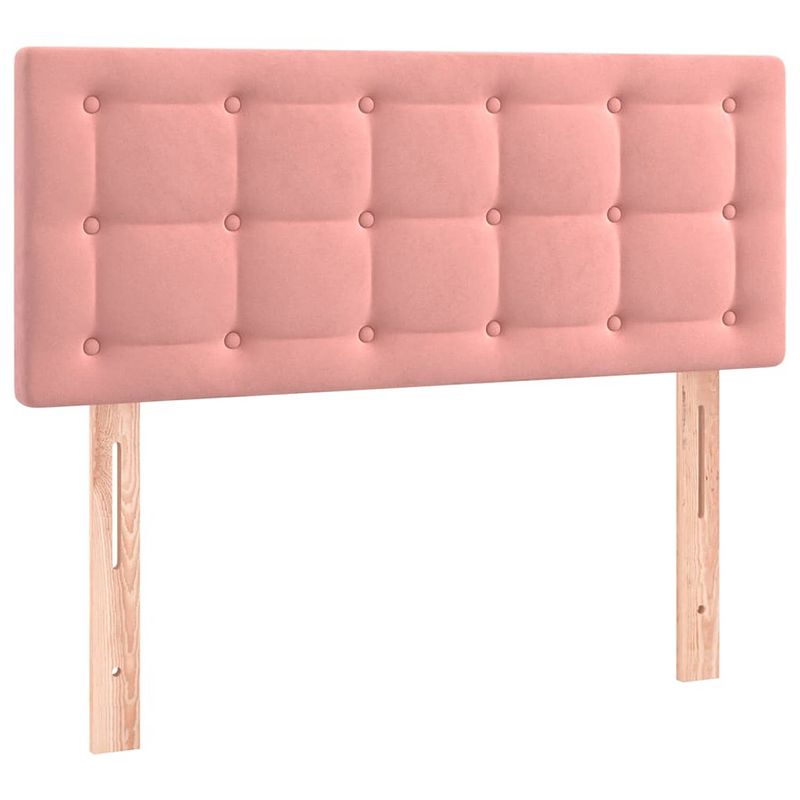 Foto van The living store hoofdbord fluweel - 90 x 5 x 78/88 cm - roze