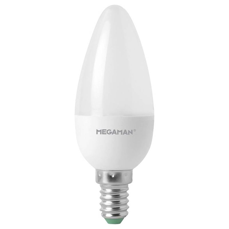 Foto van Megaman mm21072 led-lamp energielabel f (a - g) e14 kaars 4.9 w = 40 w warmwit (ø x l) 35 mm x 100 mm 1 stuk(s)