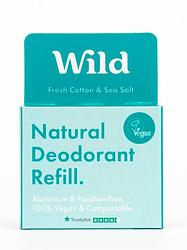 Foto van Wild deodorant - fresh cotton/sea salt - navulling
