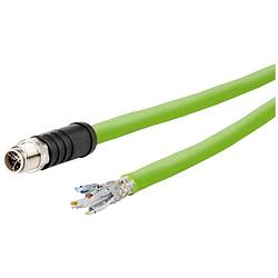 Foto van Metz connect 142m7x10050 m12 netwerkkabel, patchkabel cat 6a s/ftp 5.00 m groen pur-mantel, zuurbestendig, ozonbestendig, uv-bestendig, sleepketting geschikt,