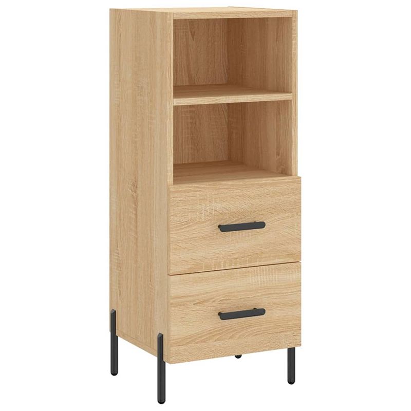 Foto van Vidaxl dressoir 34,5x34x90 cm bewerkt hout sonoma eiken