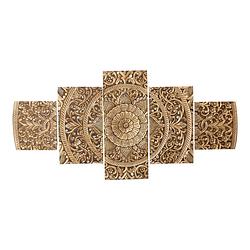 Foto van Ptmd sharlene gold mdf antique carved wallpanel 5 pcs