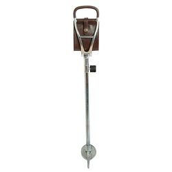 Foto van Classic canes wandelstok met zitje - polo - bruin - leer - verstelbaar - zithoogte 56 - 81 cm - loop hoogte 74 - 99 cm