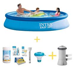 Foto van Intex zwembad - easy set - 366 x 76 cm - inclusief ways onderhoudspakket & filterpomp