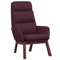 Foto van The living store fauteuil relaxstoel - paars - 70 x 77 x 98 cm - dik gevoerd