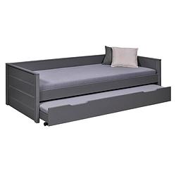 Foto van Dream bed 90x200cm met 1 uitschuifbaar bed grijs.