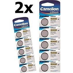 Foto van 10 stuks (2 blisters a 5st) - camelion cr2025 3v lithium knoopcel batterij