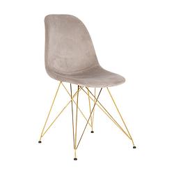 Foto van Giga meubel eetkamerstoel velvet - stone - set van 2 - stoel jamie