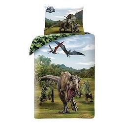 Foto van Jurassic world dekbedovertrek camo - eenpersoons - 140 x 200 cm - katoen