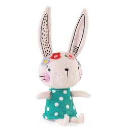 Foto van Lemon ribbon knuffelkonijn junior 25 cm pluche wit/turquoise