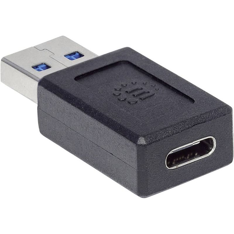 Foto van Manhattan usb 3.2 gen 2 (usb 3.1 gen 2) adapter [1x usb 3.2 gen 2 stekker a (usb 3.1) - 1x usb-c® bus] 354714