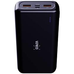 Foto van Verico power pro pd powerbank 20000 mah power delivery lipo usb-a, usb-c zwart