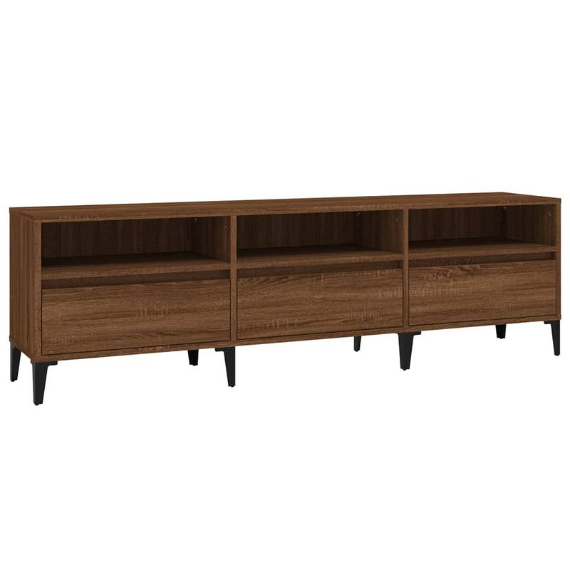 Foto van The living store tv-kast - classic - meubel - 150x30x44.5 cm - bruineiken