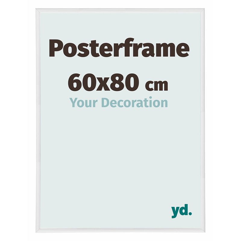 Foto van Posterlijst 60x80cm wit hoogglans kunststof