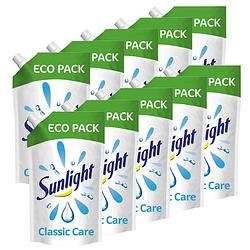 Foto van Sunlight zeep - vloeibare zeep - classic refill pomp - voordeelverpakking 10 x 500 ml
