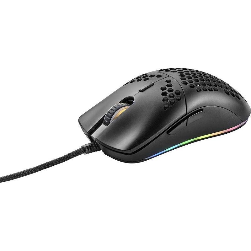 Foto van Renkforce rf-gm-400 gaming-muis usb optisch zwart 7 toetsen 1200 dpi verlicht