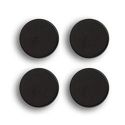 Foto van Whiteboard/koelkast magneten extra sterk - 4x - mat zwart - 2 cm - magneten