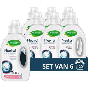 Foto van Neutral wasmiddel kleur parfumvrij 6 x 1l bij jumbo