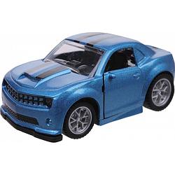 Foto van Luna auto speed streep 7,5 x 4,5 x 3,5 cm 1:48 diecast blauw