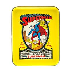 Foto van Cartamundi speelkaarten superman aluminium/karton geel/rood