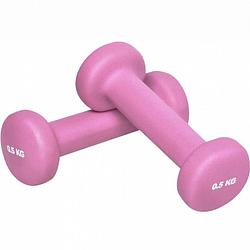 Foto van Gorilla sports dumbellset - halterset - aerobics - vinyl - 1 kg (2 x 0,5 kg)