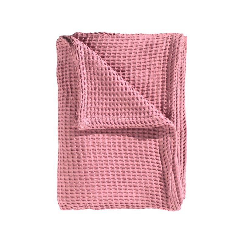 Foto van Heckett lane wafel plaid - baby pink 240x260cm