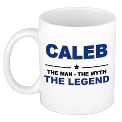 Foto van Caleb the man, the myth the legend cadeau koffie mok / thee beker 300 ml - naam mokken