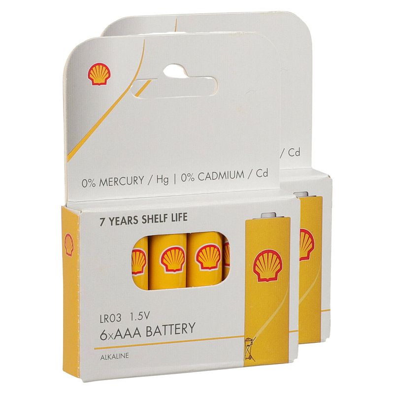 Foto van Shell batterijen - aaa type - 12x stuks - alkaline - minipenlites aaa batterijen