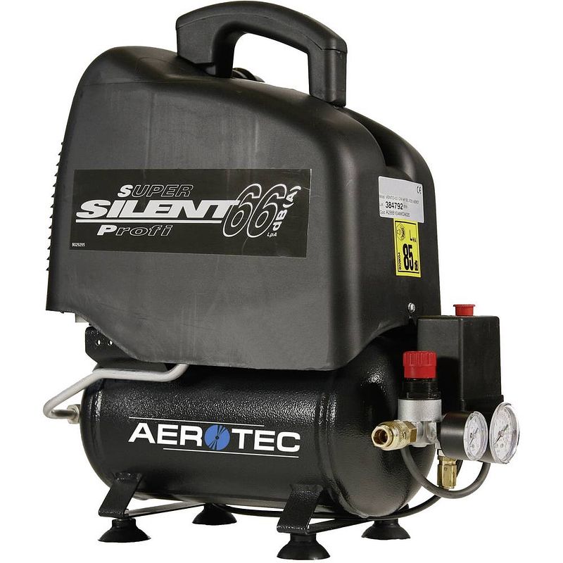 Foto van Aerotec vento silent 6 pneumatische compressor 6 l 8 bar