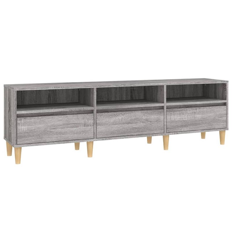 Foto van The living store tv-kast klassiek grijs sonoma eiken - 150 x 30 x 44.5 cm - duurzaam materiaal