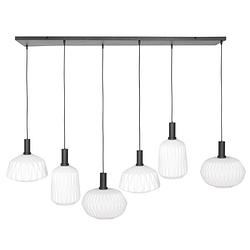Foto van Moderne hanglamp - steinhauer - glas - modern - e27 - l: 45cm - voor binnen - woonkamer - eetkamer - wit