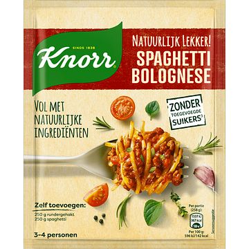 Foto van Knorr natuurlijk lekker! maaltijdmix spaghetti bolognese 38g bij jumbo