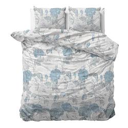 Foto van Dreamhouse bedding iven dekbedovertrek - 2-persoons (200x200/220 cm + 2 slopen) - katoen satijn - blue