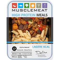 Foto van Muscle meat high protein meals kipfilet naturel ratatouille mezze penne 400g bij jumbo