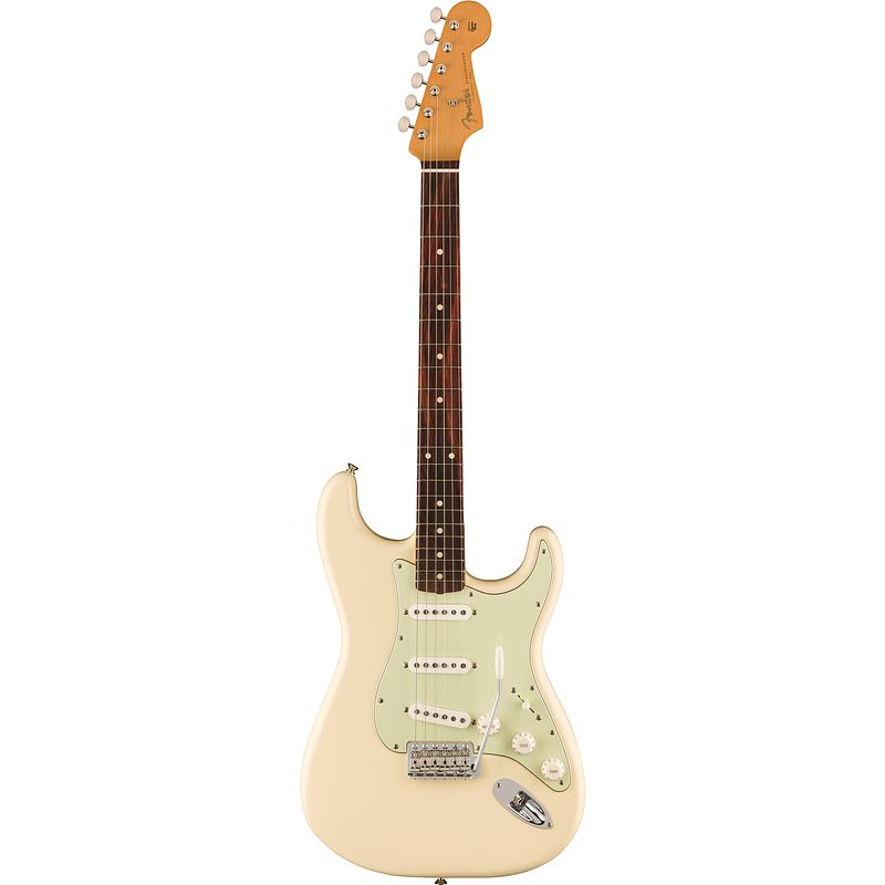 Foto van Fender vintera ii 60s stratocaster rw olympic white elektrische gitaar met deluxe gigbag