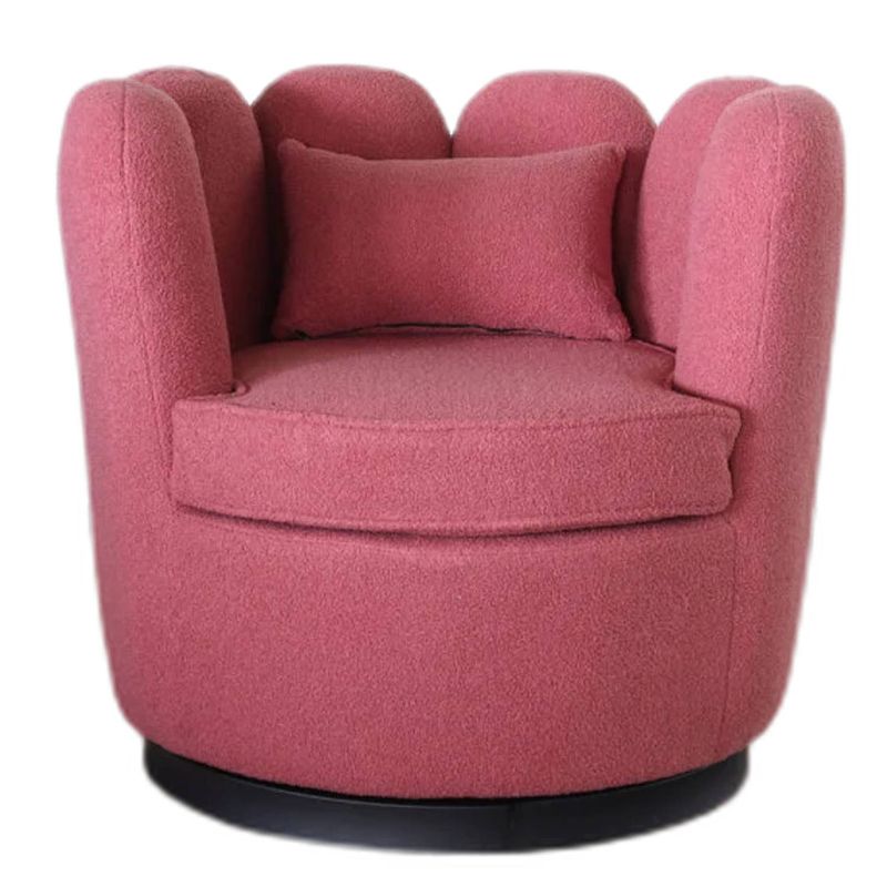 Foto van Fauteuil daphne teddy oud roze draaibare fauteuil