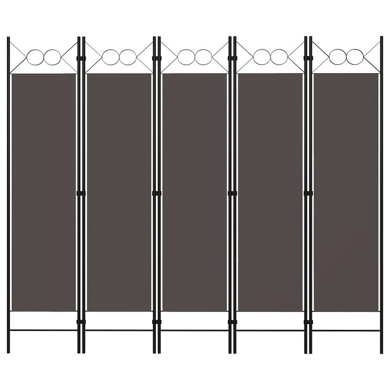 Foto van Vidaxl kamerscherm met 5 panelen 200x180 cm antraciet