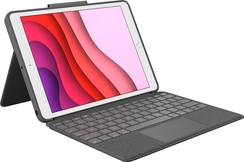 Foto van Logitech tablet toetsenbord combo touch ipad (7e, 8e & 9e gen)