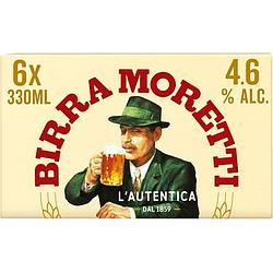 Foto van Birra moretti l'sautentica bier blik 6x33cl bij jumbo