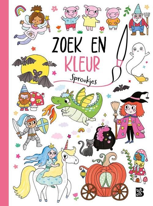 Foto van Zoek en kleur: sprookjes - paperback (9789403231167)