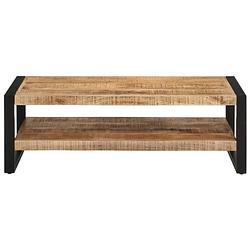 Foto van The living store houten woonkamertafel - 120 x 55 x 40 cm - rustieke charme