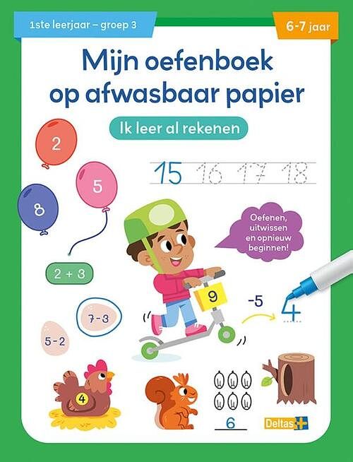 Foto van Mijn oefenboek op afwasbaar papier ik leer al rekenen (6-7 j.) - paperback (9789044763300)