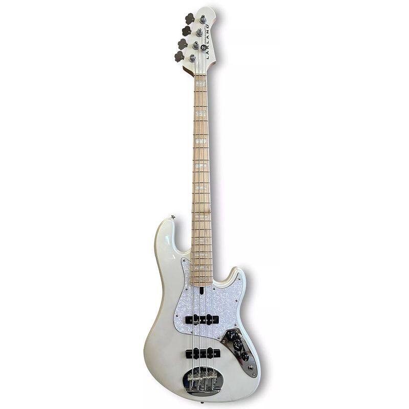 Foto van Lakland skyline dj-4 darryl jones signature white pearl gloss elektrische basgitaar