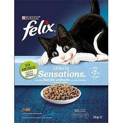 Foto van Felix® senior sensations kattenvoer van kip en kalkoen en met groenten 1000g bij jumbo